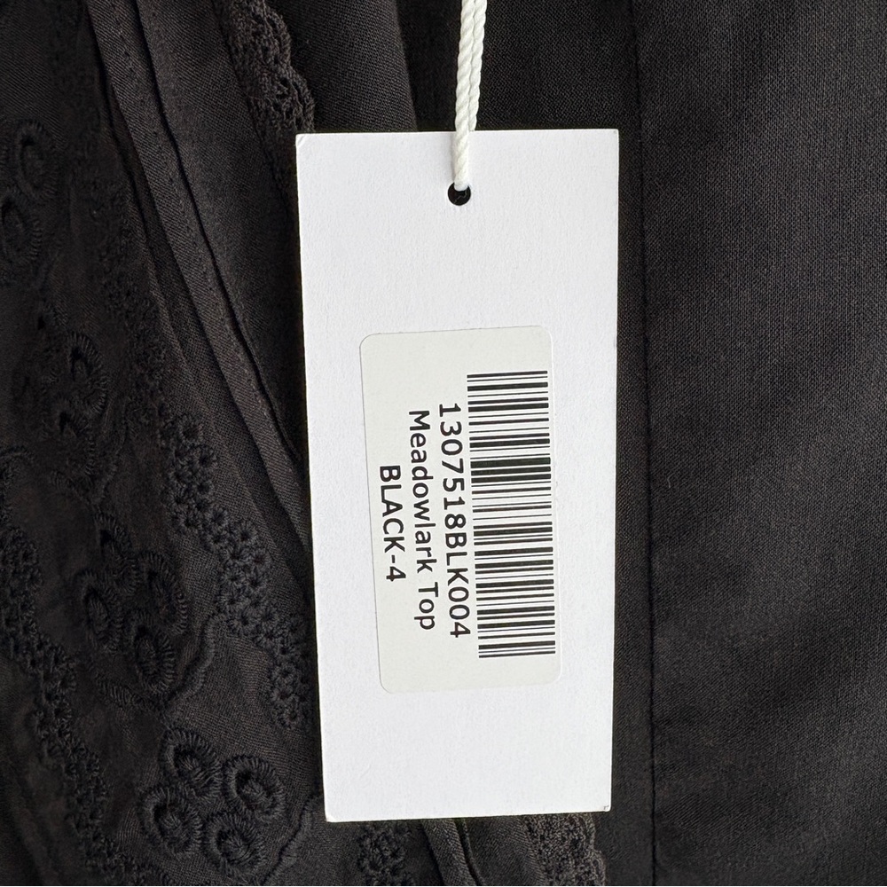 NWT Reformation Meadowlark Top in Black 4 - Picture 7 of 8
